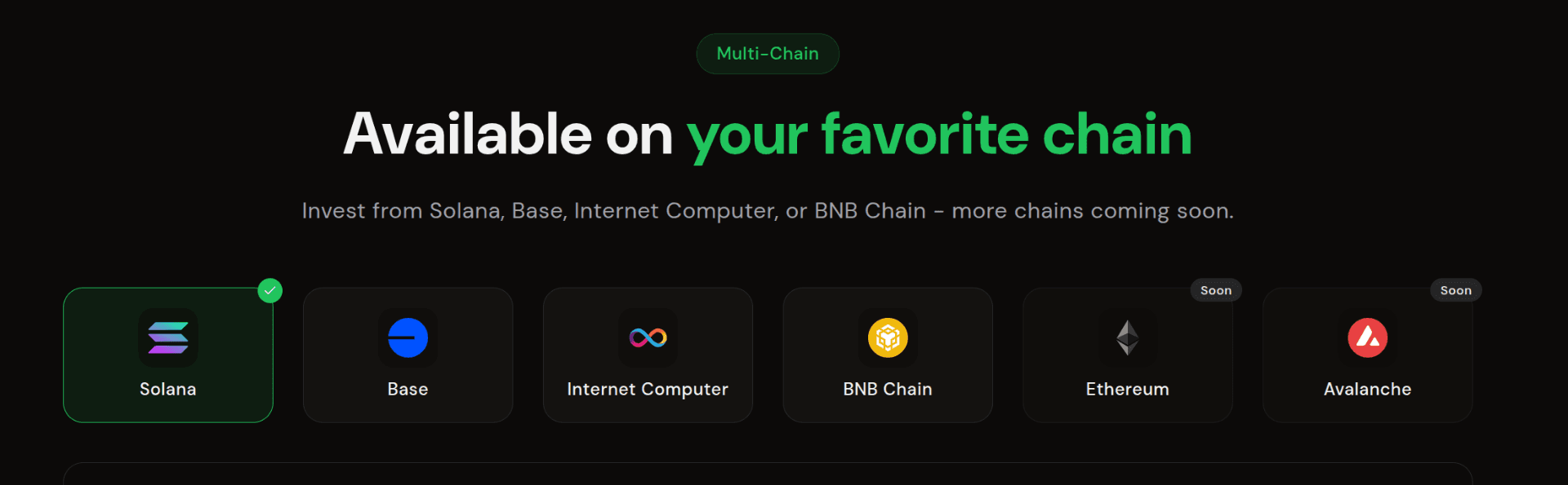 Available on your favorite chain